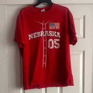 Nebraska Gildan Red Heavy Cotton T-Shirt
